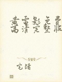 黄电影免费观看高清完整版在线观看