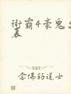 街霸4豪鬼出招表