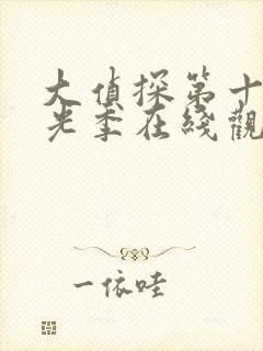 大侦探第十季拾光季在线观看免费版高清