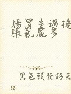 肠胃炎过后肚子胀气屁多