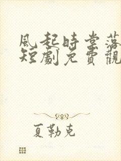 风起时棠落无声短剧免费观看