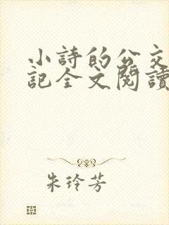 小诗的公交车日记全文阅读