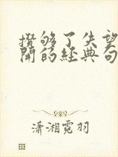 攒够了失望就离开的经典句子