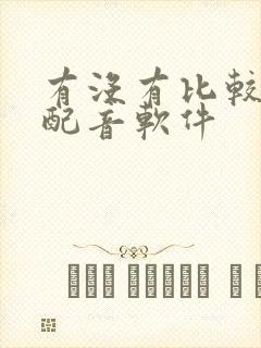 有没有比较好的配音软件