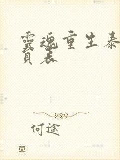 灵魂重生泰剧演员表