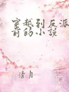 穿越到反派黑化前的小说