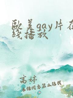 欧美gay片在线播放