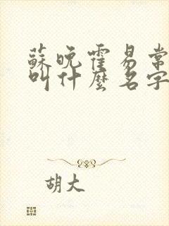 苏晚霍易常小说叫什么名字