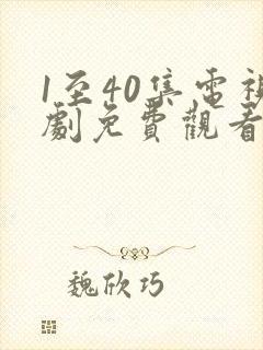 1至40集电视剧免费观看