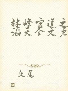 林峰官道之权势滔天全文免费阅读