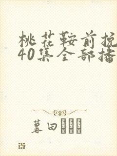 桃花鞍前挽离情40集全部播放