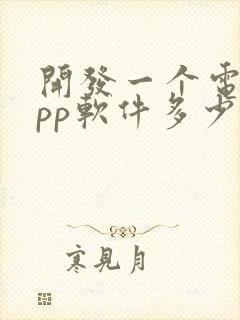 开发一个电商app软件多少钱