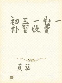 初三一对一冲刺补习收费