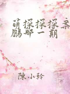 萌探探探案敖瑞鹏哪一期