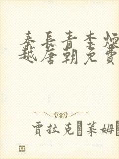 秦长青李焕儿穿越唐朝免费阅读书名