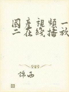 国产视频一视频二在线播放