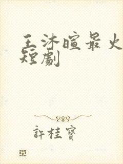 王沐暄最火十部短剧