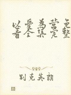 以爱为营免费观看全集完整版电视剧