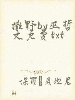 撒野by巫哲全文免费txt