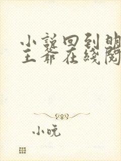 小说回到明朝当王爷在线阅读