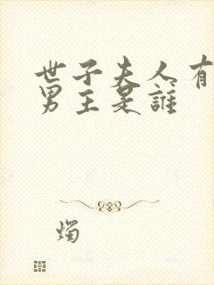 世子夫人有喜了男主是谁