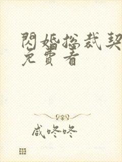 闪婚总裁契约妻免费看