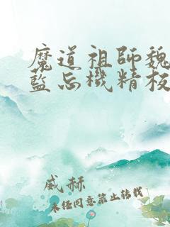 魔道祖师魏无羡蓝忘机精校版txt