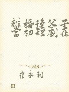 离婚后父子悔不当初短剧在线免费看