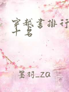 穿越书排行榜前十名