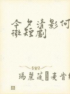 今夕清影何处寻微短剧
