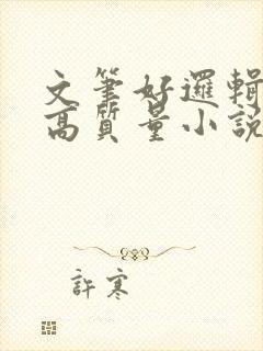 文笔好逻辑严谨高质量小说