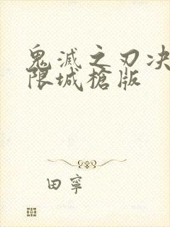 鬼灭之刃决战无限城枪版