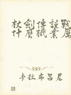 杖剑传说战士转什么职业厉害