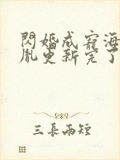 闪婚成宠海彤战胤更新完了没