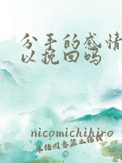 分手的感情还可以挽回吗