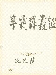 巅峰权贵txt下载精校版