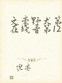 文豪野犬第三季在线看第12集