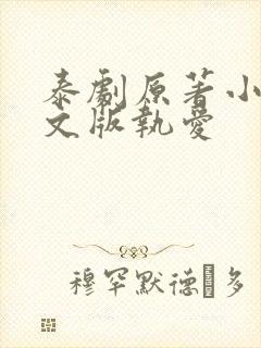 泰剧原著小说中文版执爱