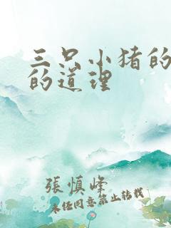 三只小猪的故事的道理