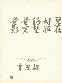 爸爸的好儿子电影完整版在线观看