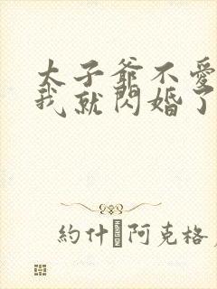 太子爷不爱我那我就闪婚了结局