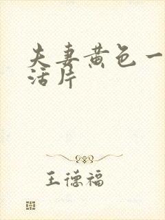 夫妻黄色一级生活片