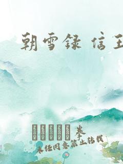 朝雪录 信王