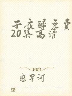 子夜归免费观看20集高清