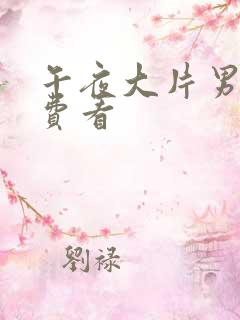 午夜大片男女免费看