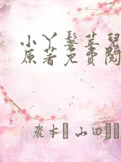 小丫鬟苹儿小说原著免费阅读