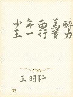 少年白马醉春风王一行实力