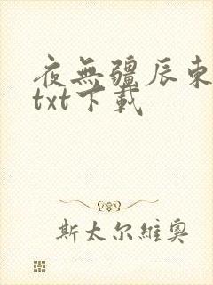 夜无疆辰东小说txt下载