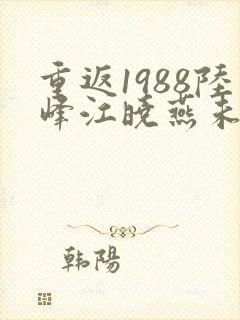 重返1988陆峰江晓燕未删减版