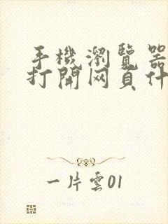 手机浏览器不能打开网页什么情况